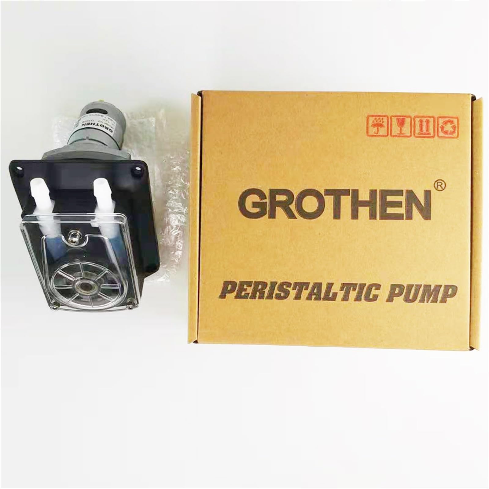 Pompa peristaltica dosatrice 12 V 24 V, alta portata per acquario, laboratorio analitico (tubo in silicone, 24 V)
