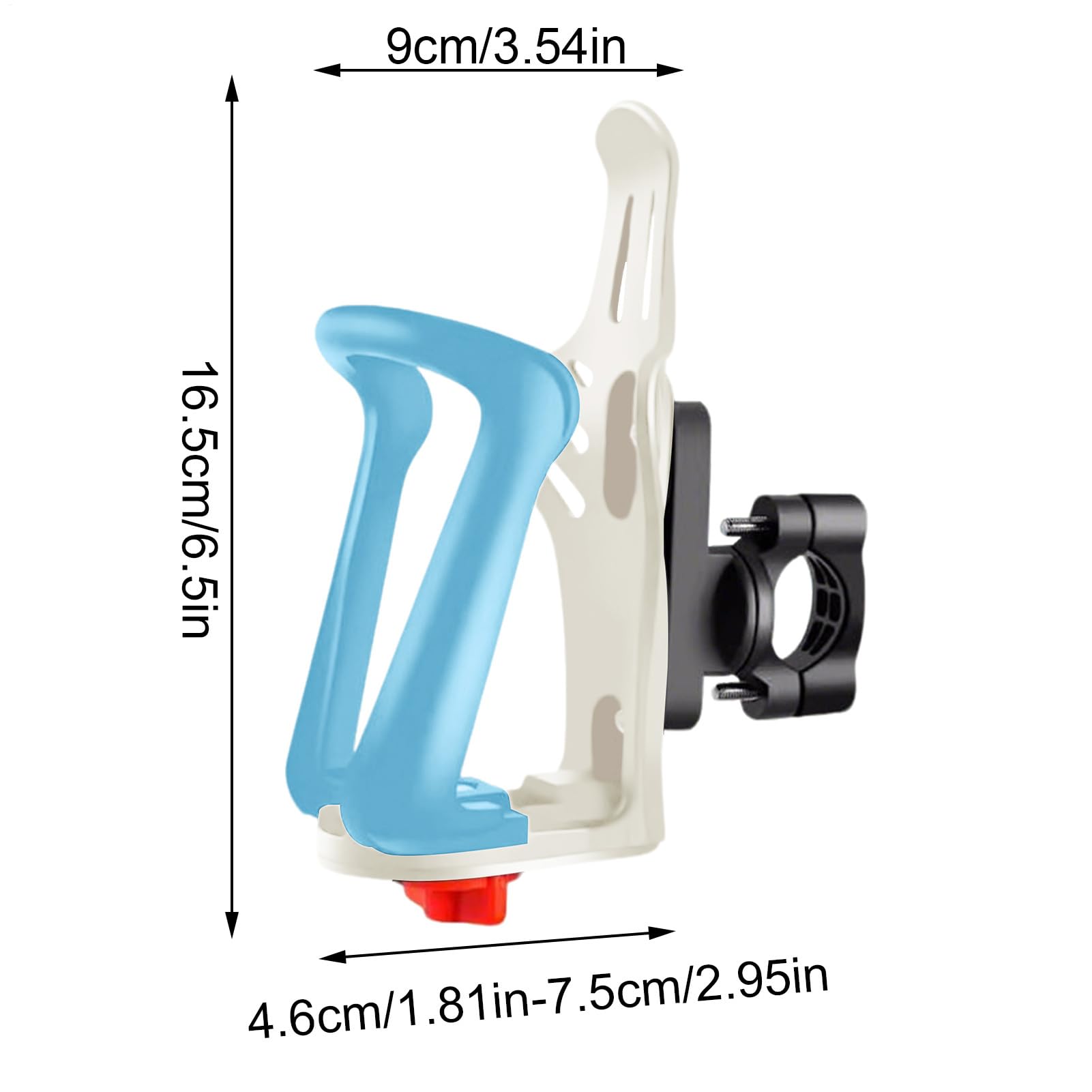 Portaborraccia Bicicletta Supporto Regolabile Per Manubrio 20-35 mm | Portaborraccia E Porta Bicchiere Per Bici Supporto Portabevande da Manubrio e 20-35mm per Bici Moto Scooter Passeggino Sedia