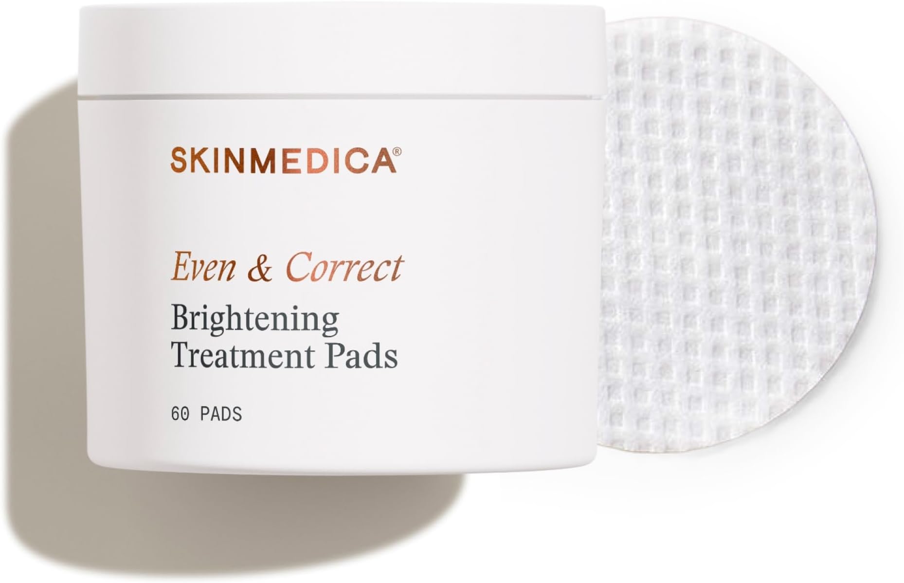 Even & Correct Brightening Treatment Pads For Face Exfoliating, 10% Glycolic Acid Pads That Are Retinol-Free, Alcohol-Free and Hydroquinone-Free, 60 Ct