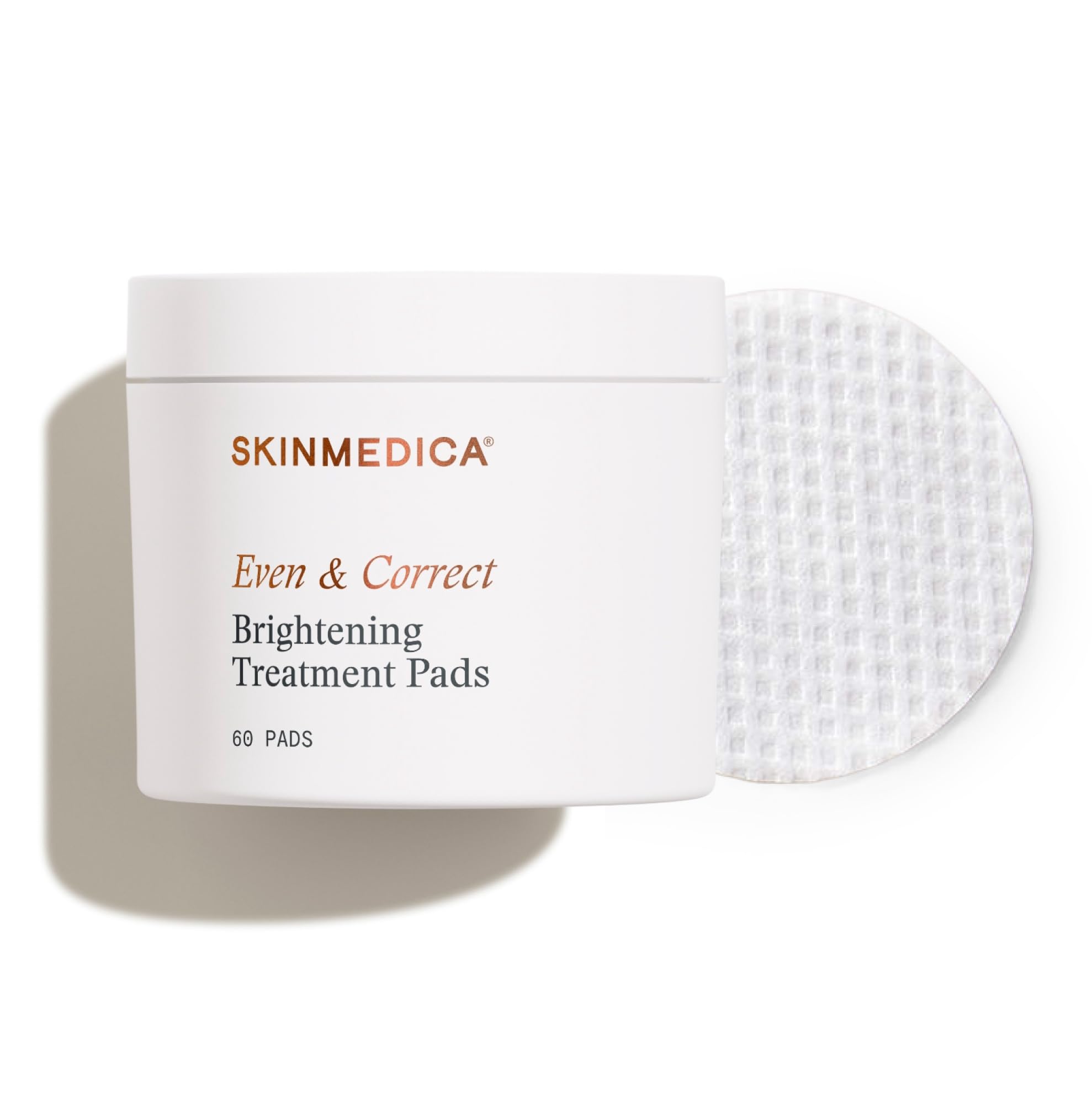 Even & Correct Brightening Treatment Pads For Face Exfoliating, 10% Glycolic Acid Pads That Are Retinol-Free, Alcohol-Free and Hydroquinone-Free, 60 Ct