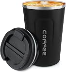 CS COSDDI Travel Mugs, 12oz Insulated Coffee Cup with Leakproof Lid - Reusable Coffee Cups Travel - Car Coffee Cup - Stainless Steel Thermal Mug for Hot and Cold Coffee Water and Tea