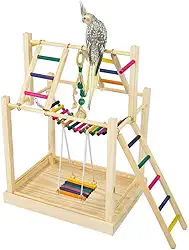 Playground Parquinho Com Brinquedo Para Calopsita e Outras Aves