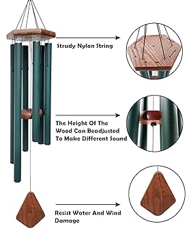 ゆーみんꕤ　1001 Amazon.com : Wind Chimes Outdoor Large Deep Tone,Sympathy