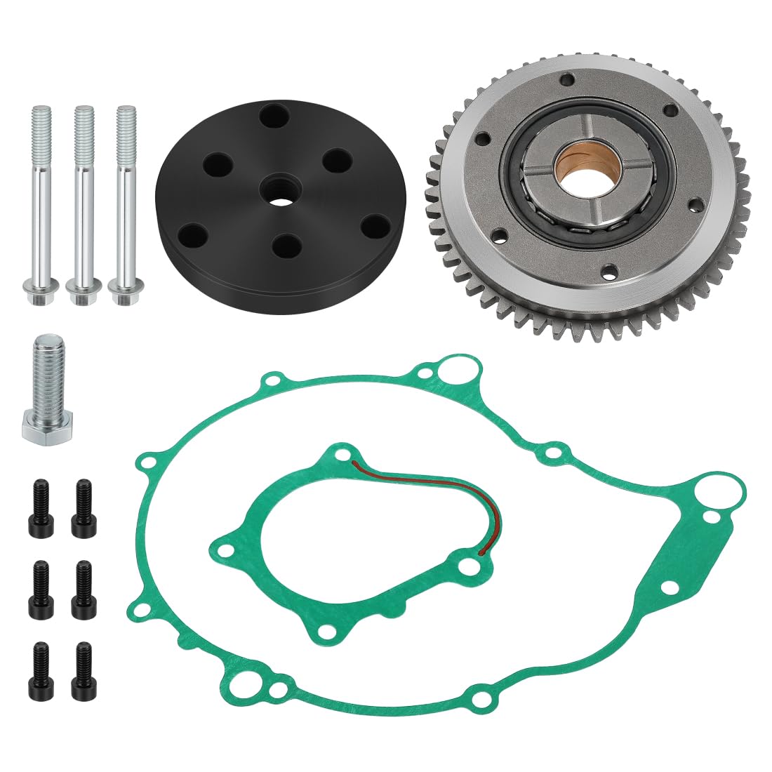 Kit de embrague de arranque unidireccional, engranaje, rodamiento, junta y extractor de volante para Yama-ha Raptor 660 YFM660R 2004-2005