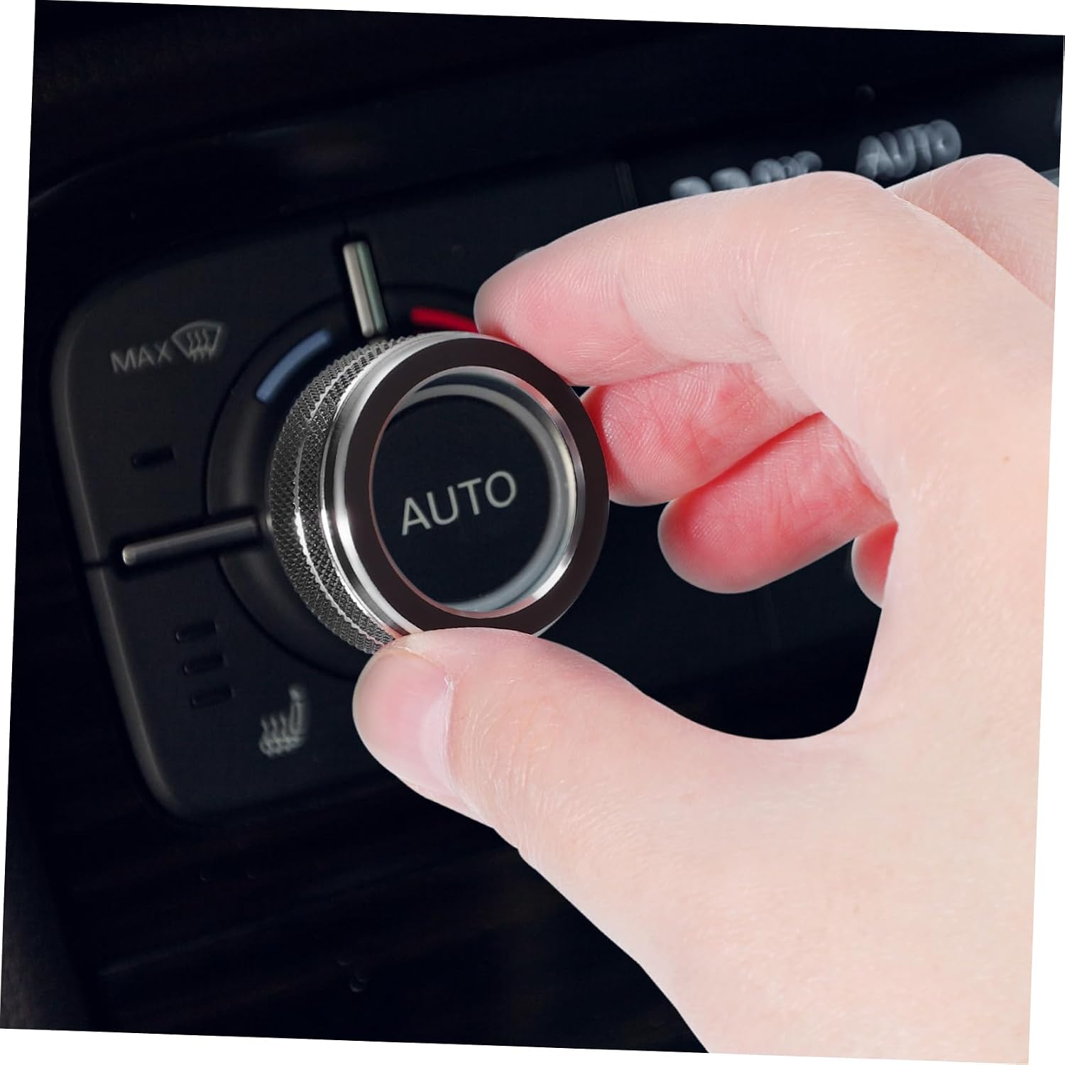 VALICLUD 2pcs Air Conditioning Knob Cover Stylish Center Console Trim for Easy Installation Protective Decor for Car Interior Scratch-Resistant Design