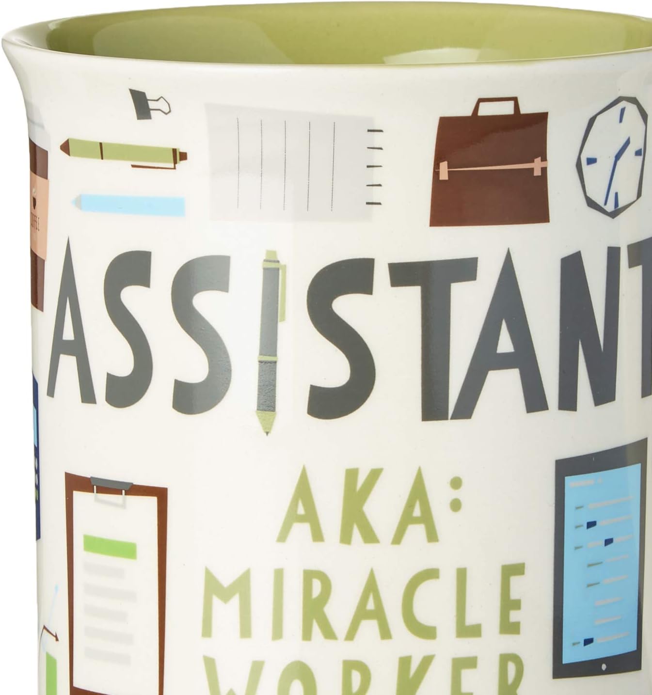 Enesco 6002454 Our Name is Mud “Assistant Miracle Worker” Patte, Stoneware Mug, 16 oz., Multicolor