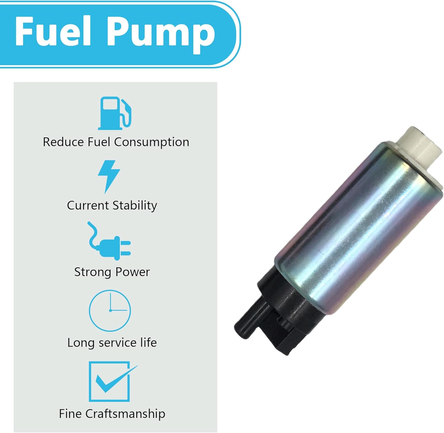 High Performance Racing Electric Fuel Pump with Installation Kit for GM Truck Carb or TBI to LM7 LQ4 LQ9 5.3 6.0 1973-1995 Buick Grand National TType Replace Walbro 255LPH GSS317 F20000169