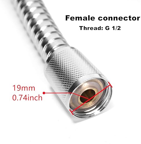 Miniatura 3 de Manguera extraíble para grifo de cocina, acero inoxidable (M15 y G12) 78 pulgadas, repuesto compatible con Grohe, Ladylux, EuroPlus, Alira