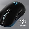 Logitech G703 Lightspeed Mouse Gamer Inalámbrico - Negro | Sensor Hero 25K, LIGHTSYNC RGB, Compatible con Powerplay, Peso Opcional 10G, 100-25,600 DPI, Agarre Lateral de Goma 5