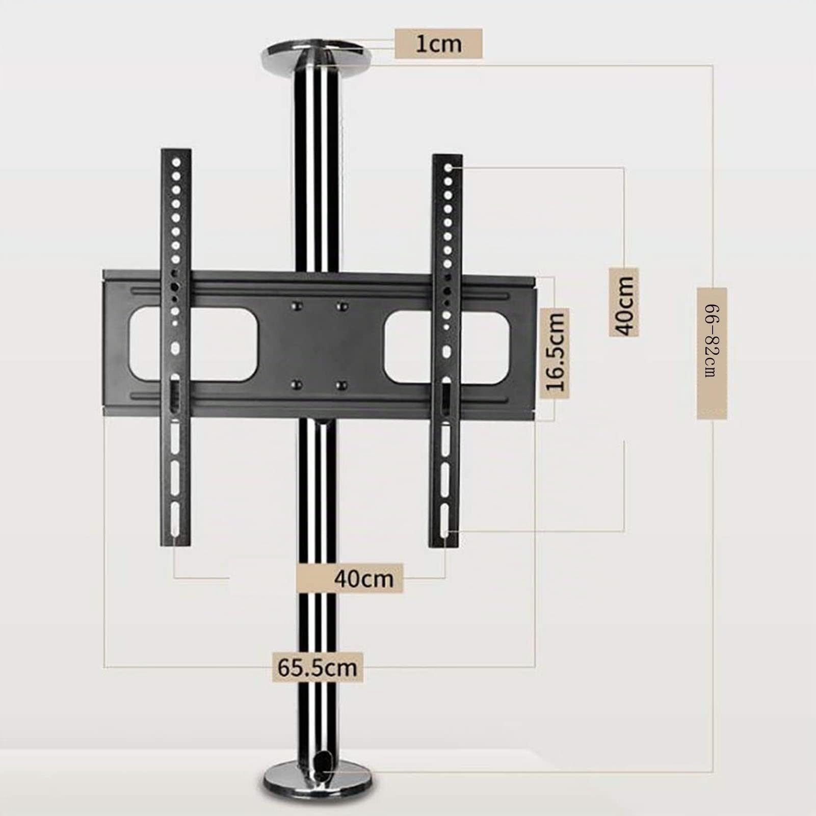 Staffa Parete Divisoria TV LCD - Supporto Da Pavimento Con Telaio Girevole a 360 Gradi, Partizione Gancio Per Mobile TV (66-82cm)