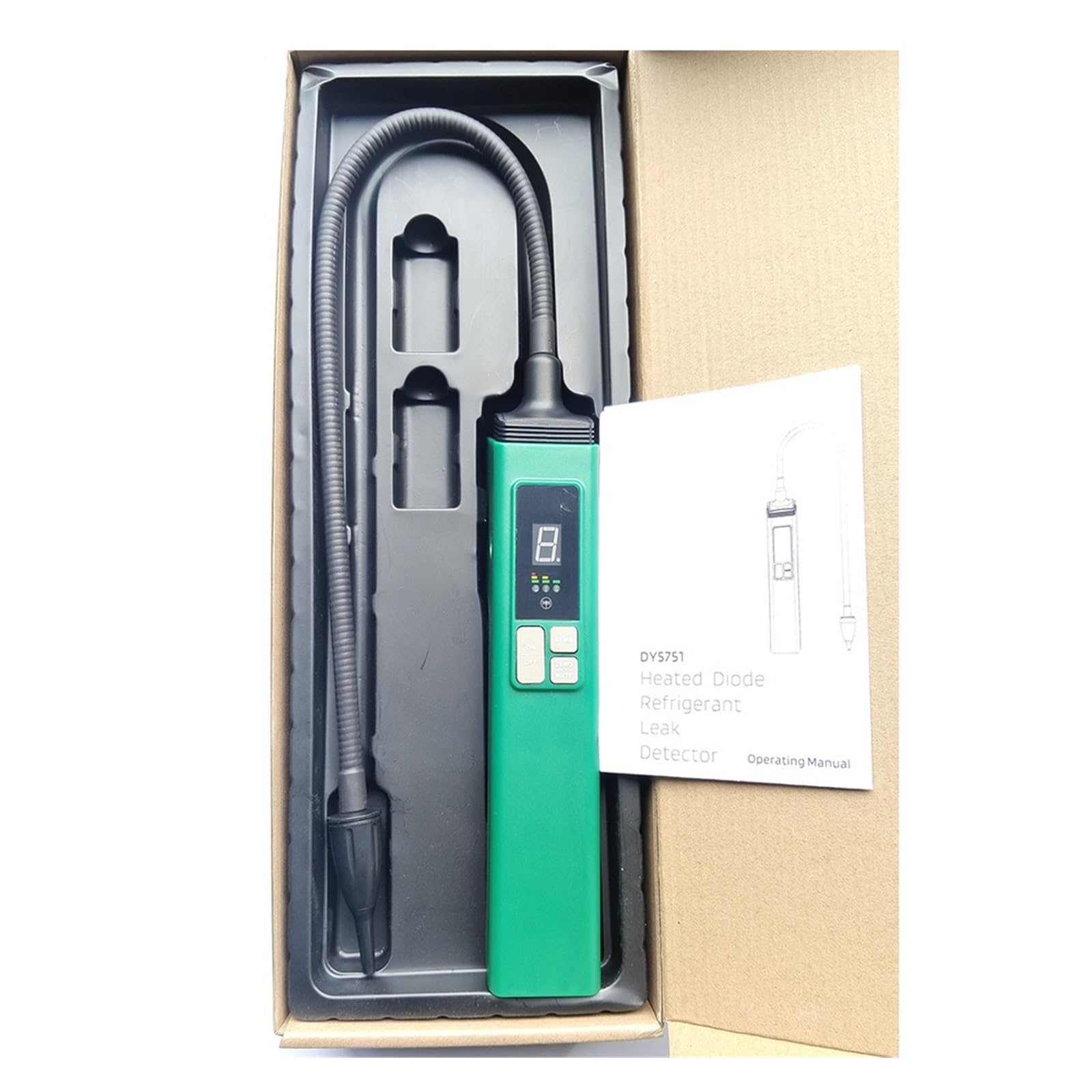Gasdetektor, DY5751 Elektronischer Lecksucher R410 R22 R32 Schneeerkennung Halogen-Auto-Lecksucher für Arbeit und Zuhause