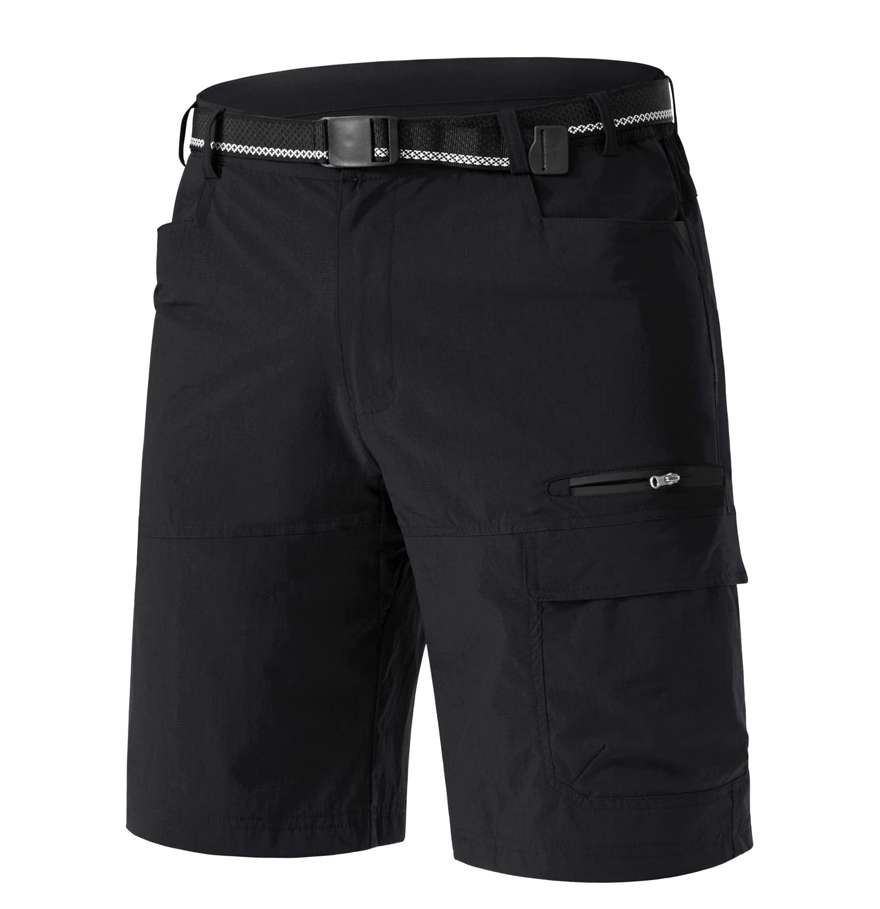 TACVASEN Men's Summer Outdoor Shorts Quick Dry Cargo Casual Work Hiking Shorts (NO Belt)