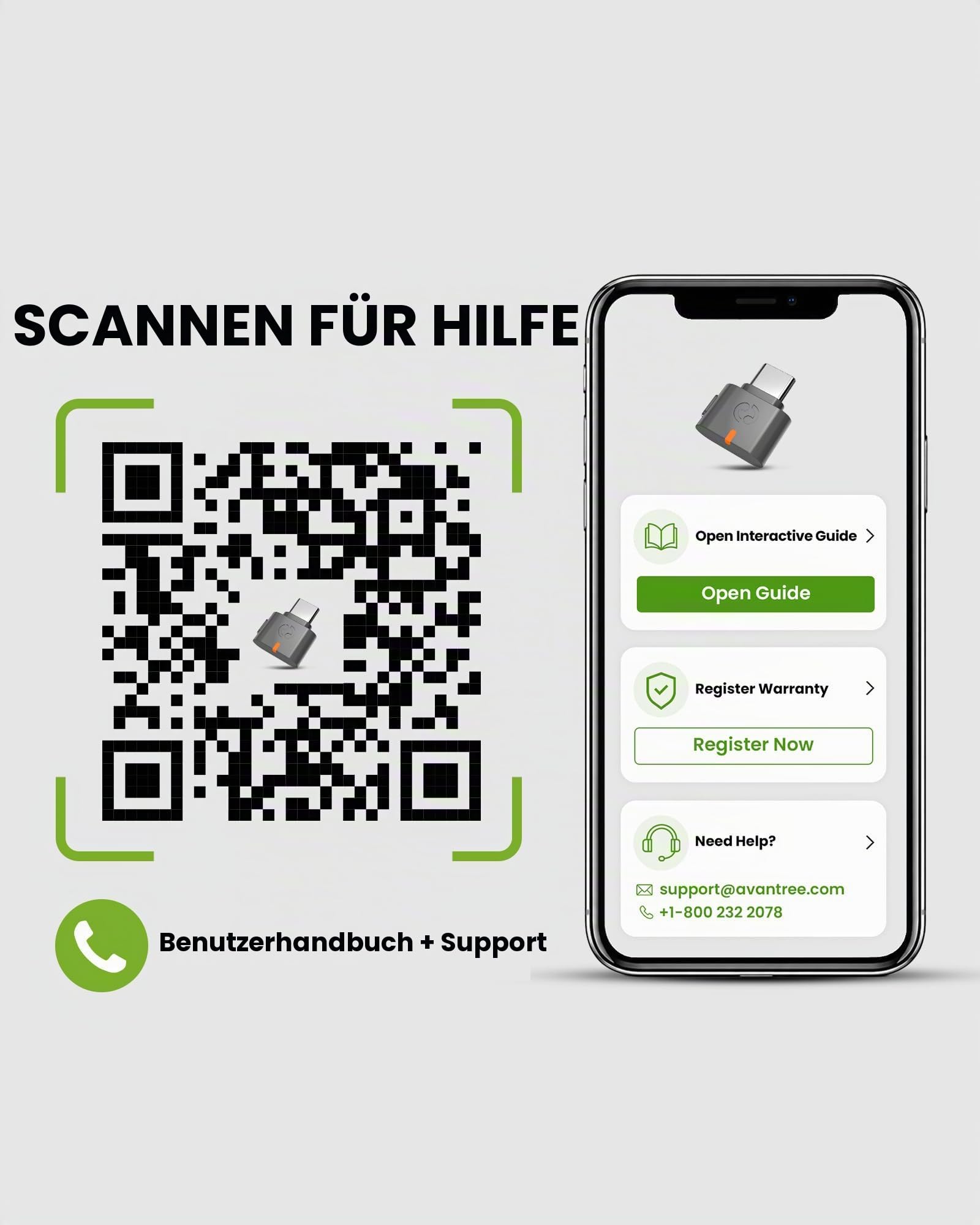 Avantree C82 Aura – Auracast Audio-Transmitter mit Privat- & Öffentlich-Modus, Überträgt an Mehrere Auracast-Geräte, Qualcomm Bluetooth 5.4, Firmware-Upgrade, USB-C-Adapter für PC, Mac & Smartphones