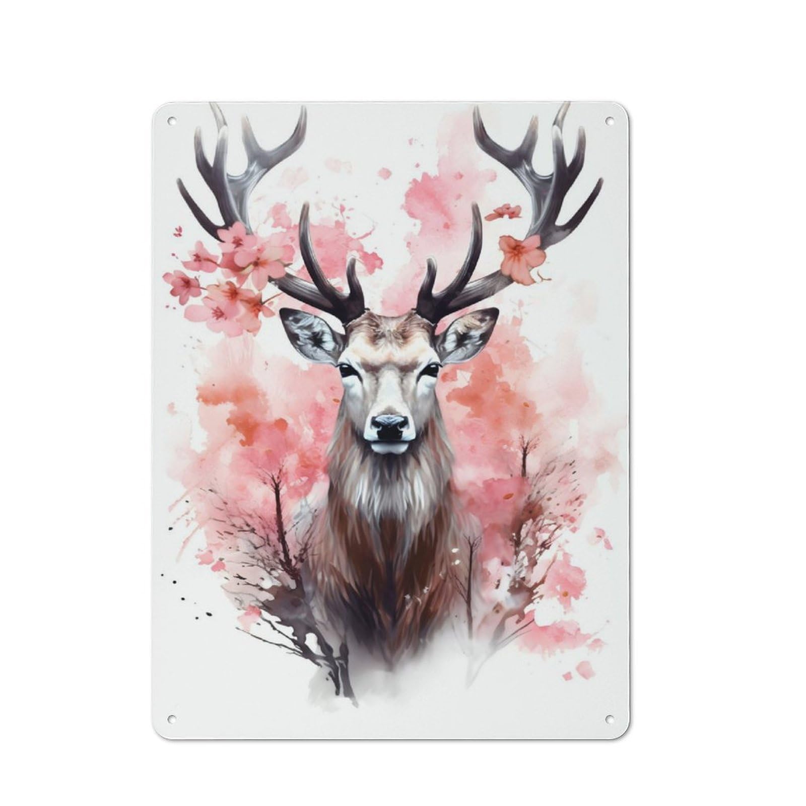 Rustic Metal Sign with Deer Design 40x30cm, Farmhouse Farmhouse Wall Decor for Dining Room, Cafe, Entryway Or Family Room