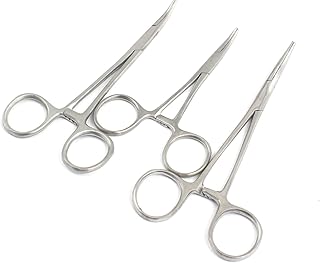 AAPROTOOLS 3 PCS Assorted Mosquito HEMOSTAT Forceps Pliers Curved Serrated 3.5