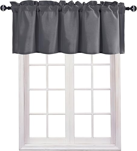 JIUZHEN Cortinas de cenefa para cocina, cenefas para ventana de sala de estarsótano, cortinas de ventana de baño, aislamiento térmico, paneles de