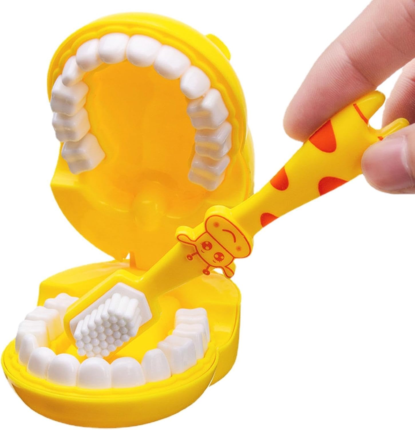 Brush Teeth Toy, Safe Giraffe Early Education Brushing Toys, Simulation Dentist Play Set Pretend Toy for Kindergarten Kids and Children