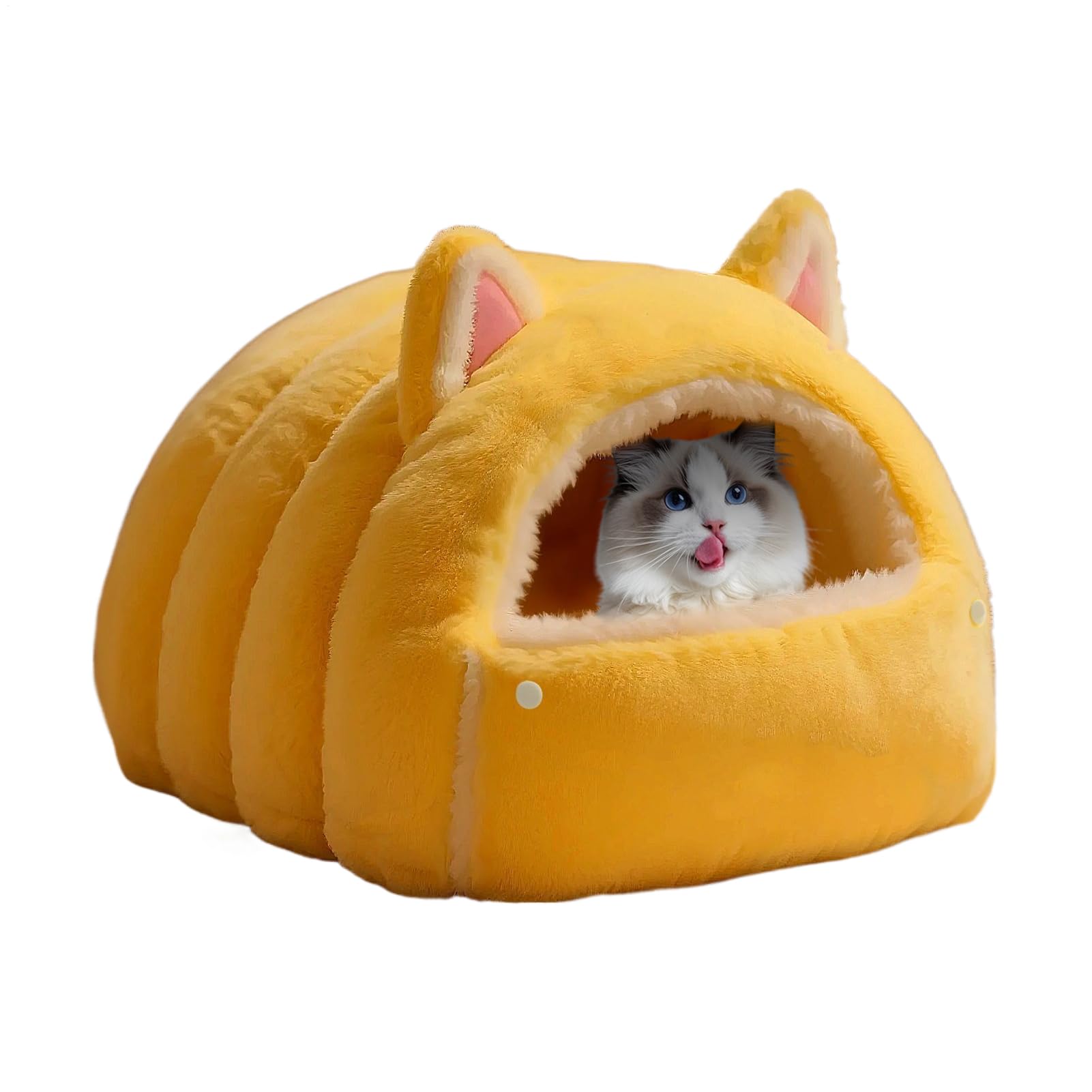 Maison pliable pour chat contre le froid : abri chaud d'hiver intérieur et douillet