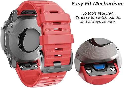 Miniatura 28 de NotoCity Compatible con Fenix 6X Watch Band para Fenix 6X Pro/Fenix 5X/Fenix 5X Plus/Fenix 7X/Fenix 3/HR/Tactix/Descent MK1/D2 Delta PX/D2 Charlie