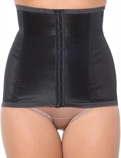 Rago Style 821 | Firm Control Waist Cincher with Satin Panel | Power Mesh Support | Hook Front Closure | Made in USA