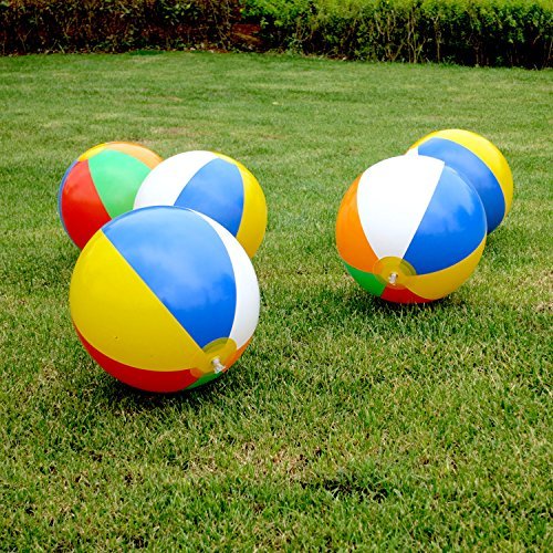 Inflatable Beach Balls (24 Pack), 10" Rainbow Beach Balls Pool Party Balls Bulk Beach Balls Toys For Pool Party Favors Summer Water Toys For Kids. #TOP3
