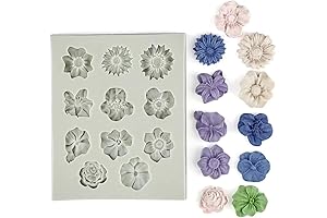 11-Cavity Flower Silicone Molds for Creative Crafting