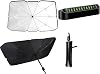 Orret Home Umbrella Shaped Foldable Auto Sunshade and Auto Numbering Set – Car Sunshade, Car Windshield Sunshade, Car Sunshade, Sunscreen with Numbering Gift (140x79 cm)