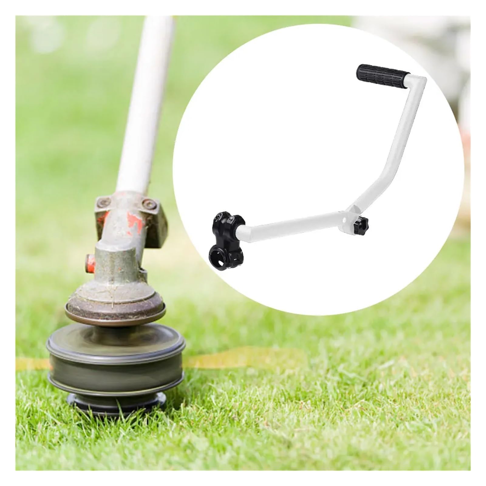Estensione ergonomica del manico del decespugliatore accessorio per tosaerba con impugnatura per la cura dell'erba, design durevole e confortevole per una manutenzione efficiente del prato