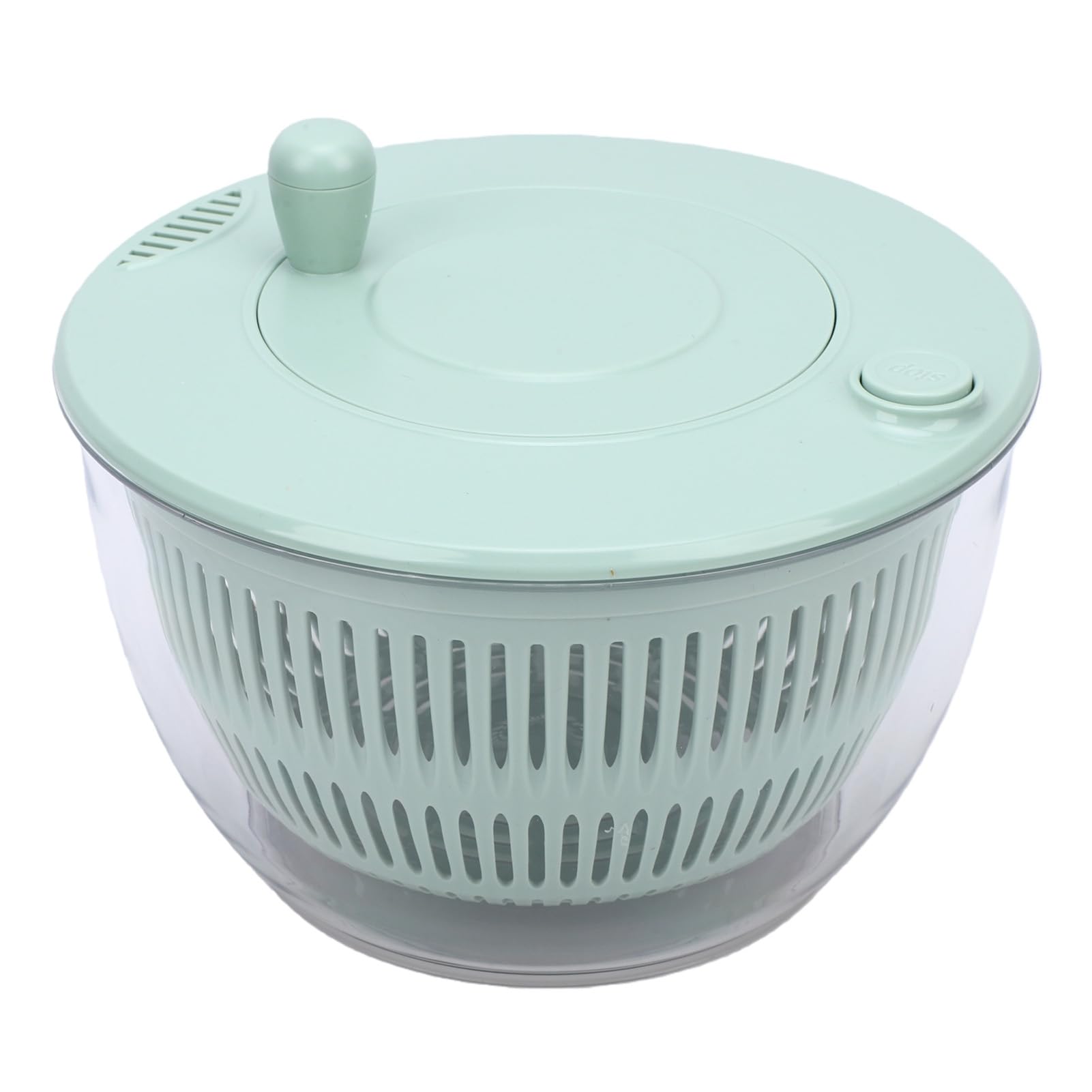 Yosoo Health Gear Secador y Rebanador Manual de Verduras para Ensalada, Acero Inoxidable ABS PP, Secador de Lechuga de 5,3 Cuartos con 5 Cuchillas, Lavado y Secado para Ensaladas Preparación de