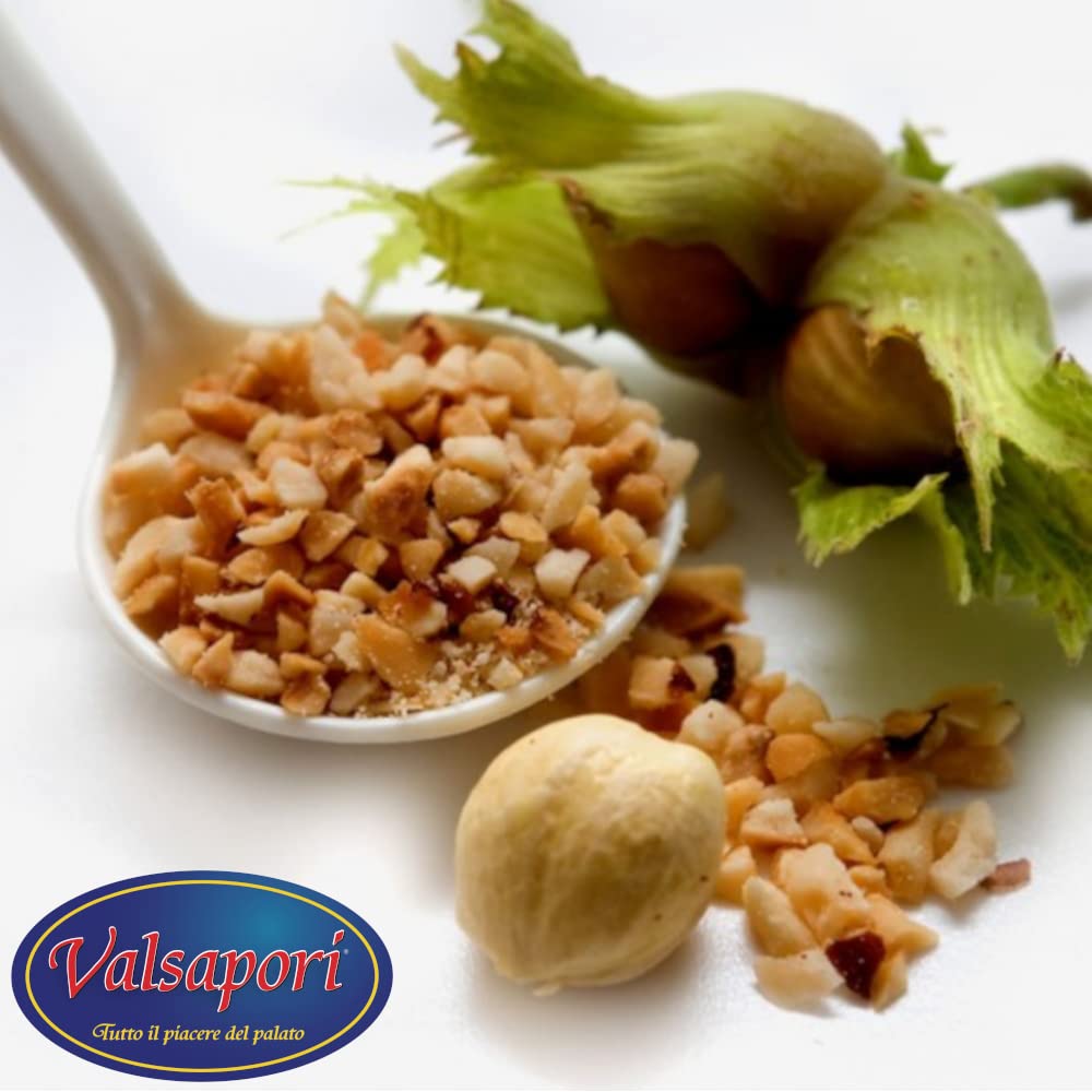 Valsapori - GRANELLA DI NOCCIOLE TOSTATE (500 gr) - Nocciole Turche Tritate e Tostate - Croccanti per Decorazioni e Dolci