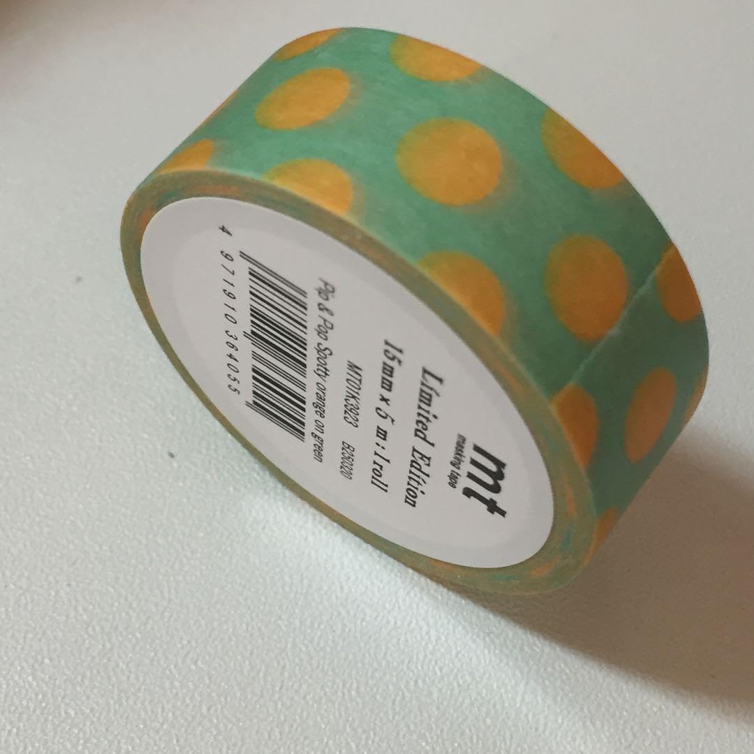 Amazon.co.jp: 【15mm幅】 MT マステ Pip&Pop Spotty オレンジ