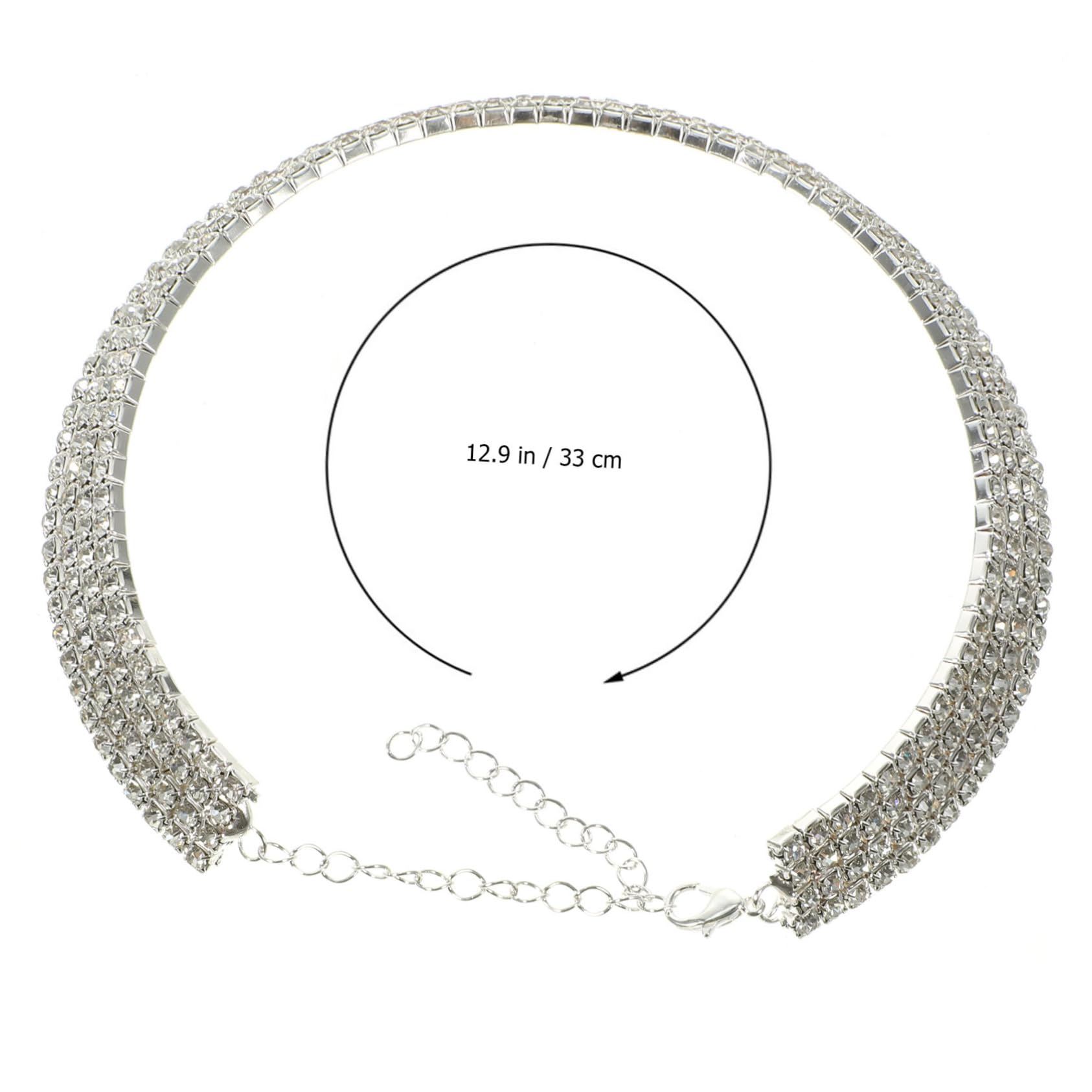 CALLARON Gargantilla De Aleación Para Mujer Traje De Plata Para Mujer Pendientes De Novia Pulsera