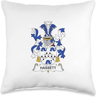 Hassett Coat of Arms - Family Crest Throw Pillow