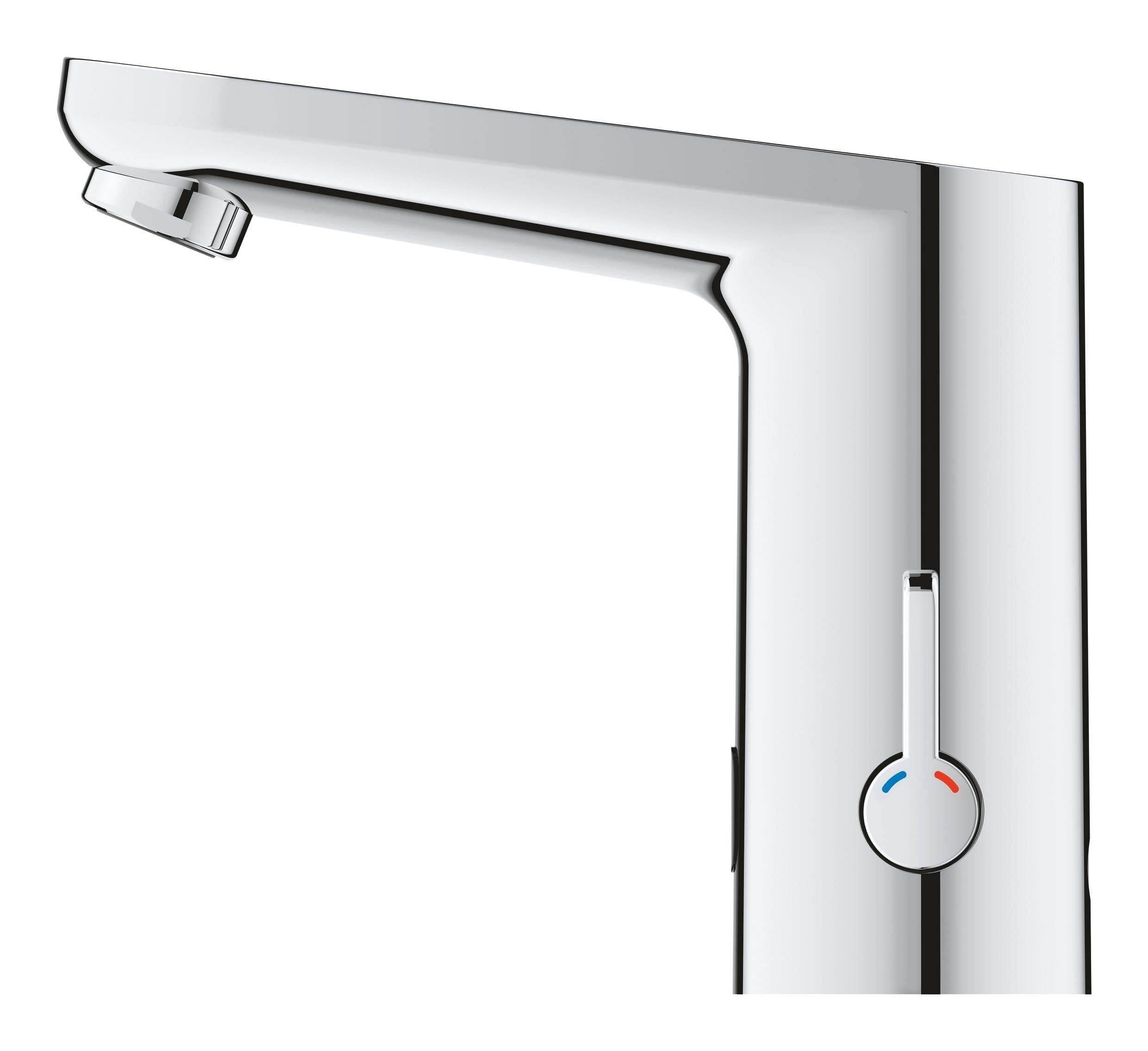 GROHE Get E - Infrarot- Waschtischarmatur (wassersaprend, mit Infrarot- Sensor für bidirektionale Kommunikation, schnelle Montage, inkl. Reinigungsmodus), chrom, 36366002
