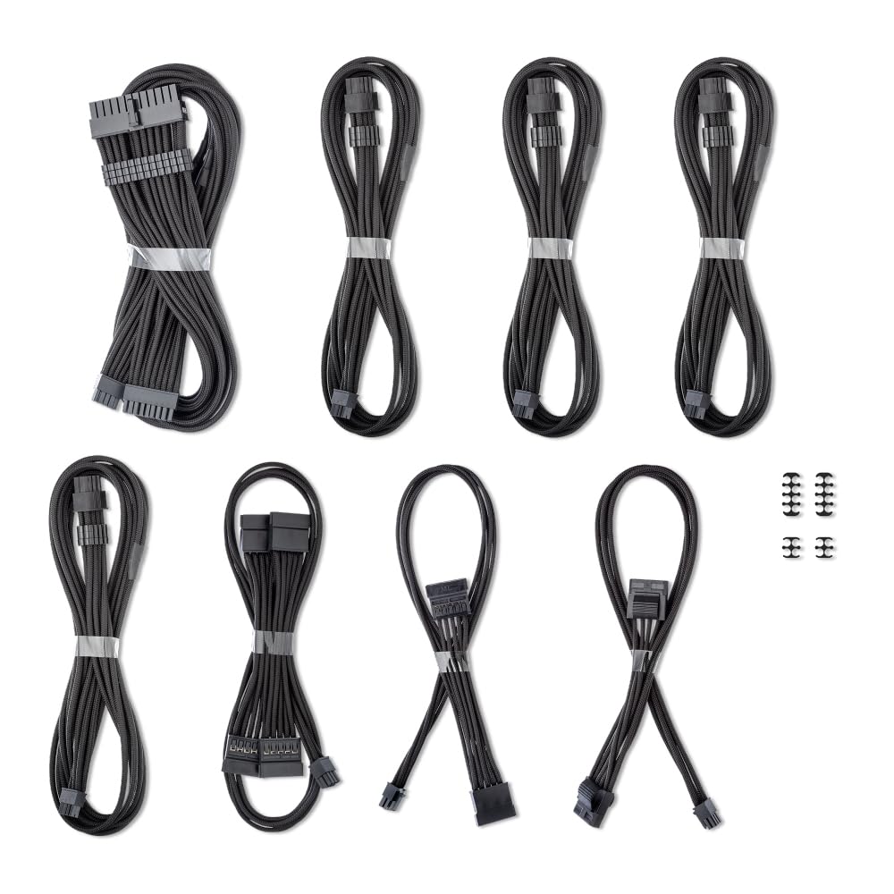 CableMod C-Series Pro ModFlex Sleeved Cable Kit for Corsair Type 5 RMX Shift (Black)