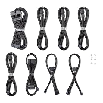 CableMod Pro ModFlex Sleeved Cable Kit for Corsair Type 5 (Black, 2 x 8p)