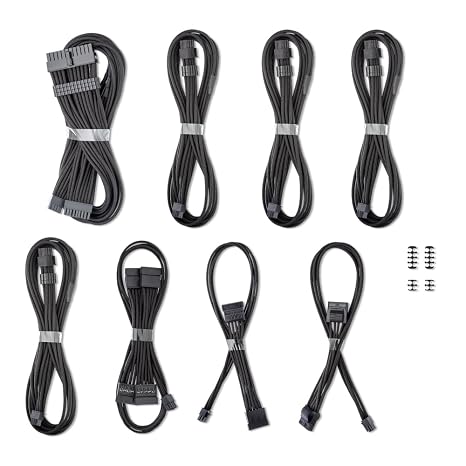 CableMod Pro ModFlex Sleeved Cable Kit for Corsair Type 5 (Black, 2 x 8p)