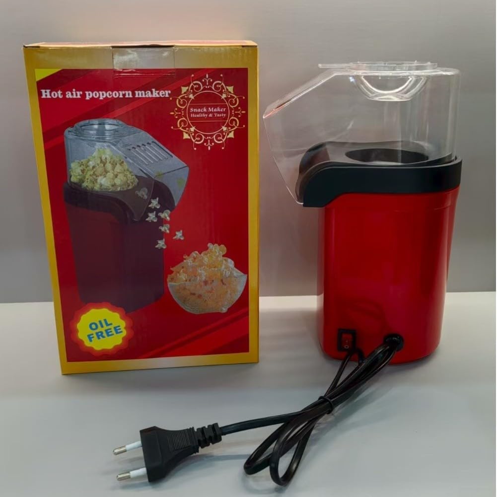 Elektryczny kompaktowy przyrząd do robienia popcornu w stylu retro, kolor