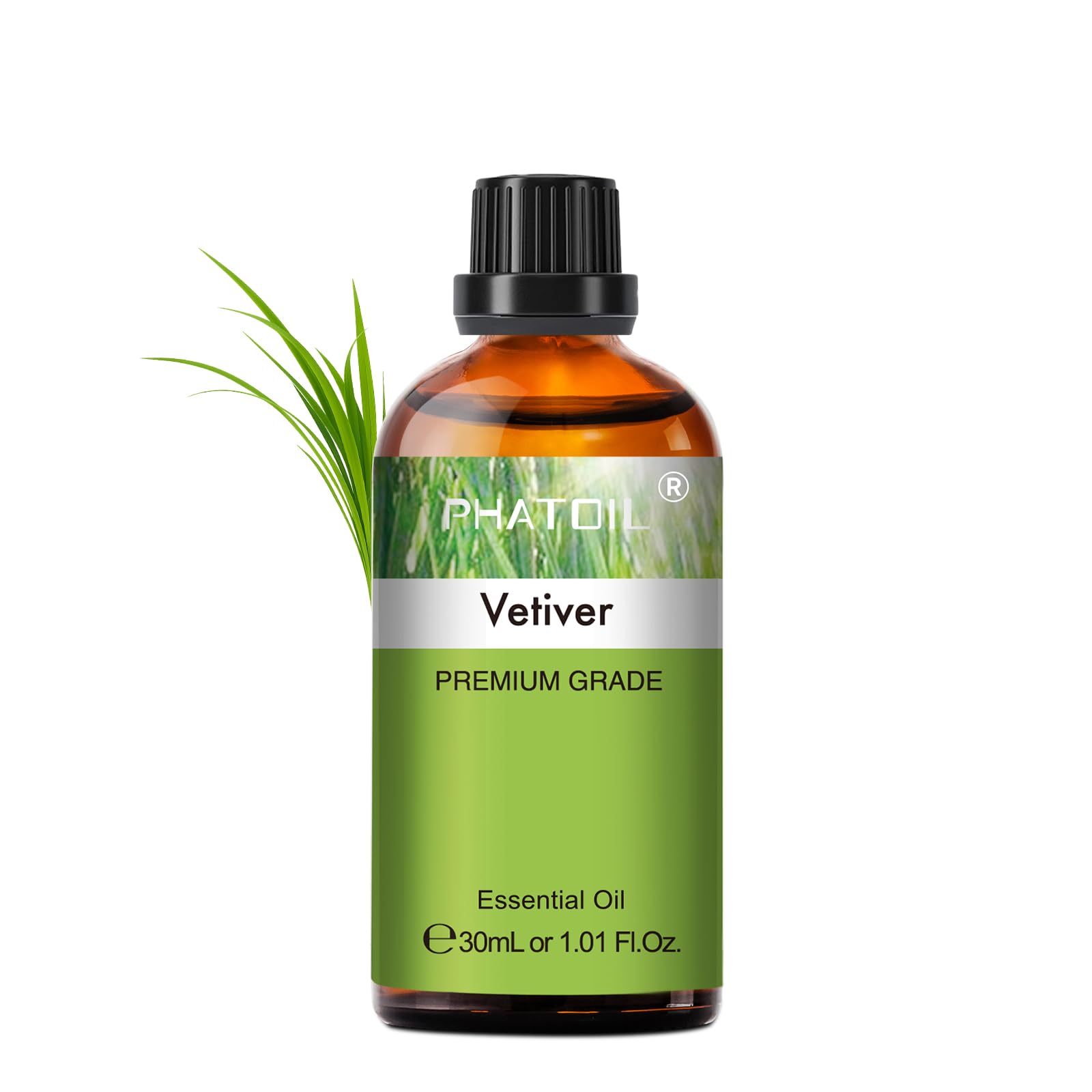 PHATOIL Vetiver Essential Oil for Diffuser, Soap Candle Making 1.01fl.oz