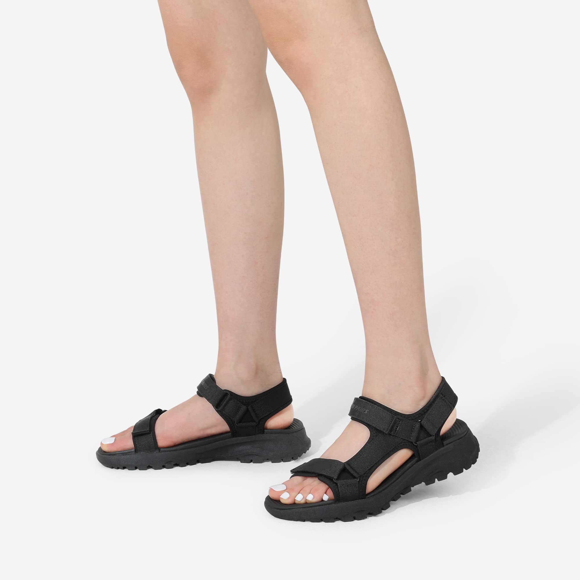 DREAM PAIRS Sandales de Sport et D'extérieur Femme Sandales Flat Sandales de Sport Femme Trekking Outdoor,Size 41,Tout Noir,SDSA2320W-E