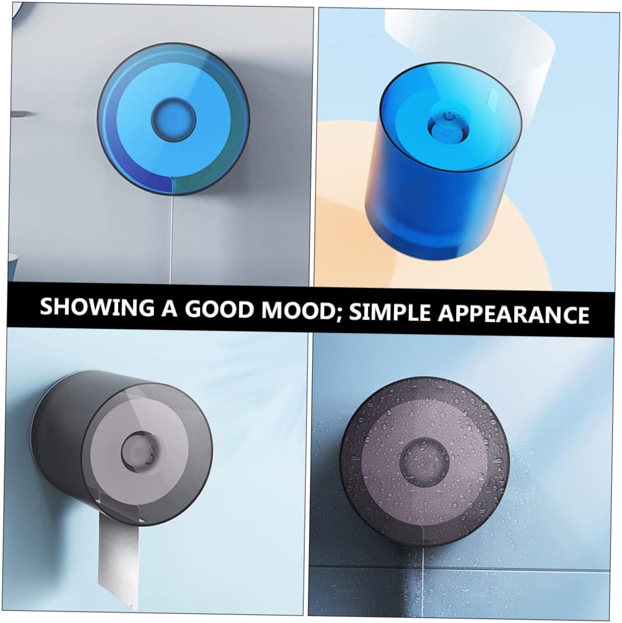 3pcs Wall-Mounted Toilet Paper Storage Stand Tissue Box Bathroom Toilet Paper Holder Bathroom Storage Holder Random Color