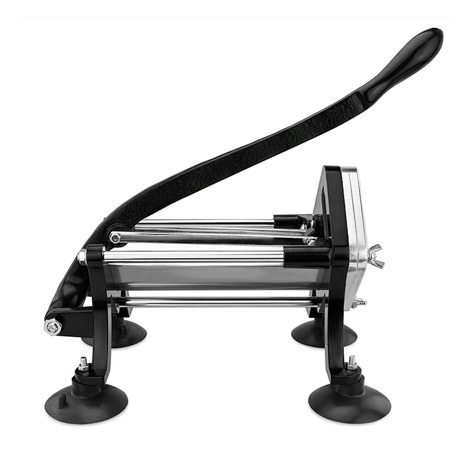 French Fry Cutter Black French Fry Cutter Commercial Potato Slicer, Potato French Fry Cutter with Suction Feet, Potato Fry Cutter Slicer for Vegetable Fries Carrots Potato Cutter (Size : 8mm)