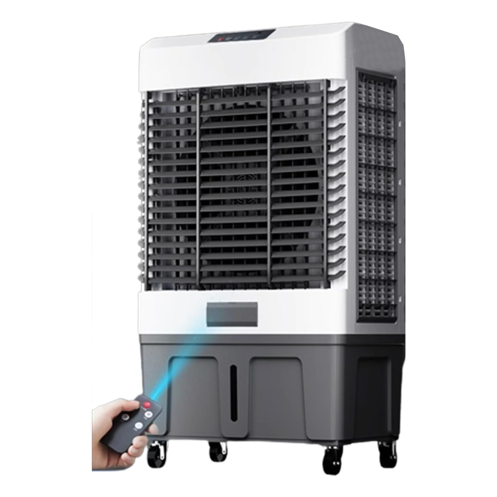 LIPJIA Air Cooler,Evaporative Air Cooler Fan, Mobile AC with 3 Wind Speeds & Oscillation, 24H Timer, 30-100L Capacity for Home Office School, with Casters