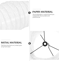 Vista 2 de Beaupretty Pantalla de lámpara de pie de papel, estilo japonés, lámparas de pie, protector de lámpara de barril, protector de jaula de bombilla