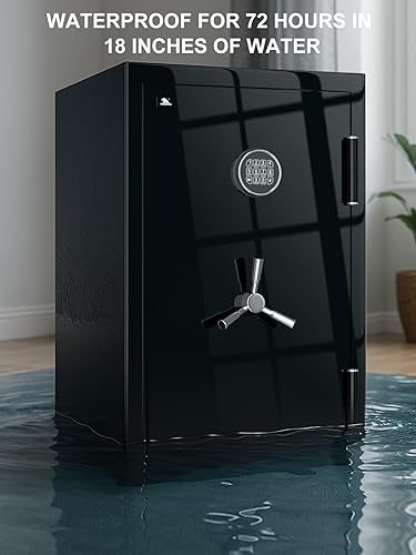 Miniatura 3 de TIGERKING Caja fuerte ignífuga grande de 8.78 pies cúbicos para el hogar, joyería de seguridad impermeable con cerradura digital, caja fuerte de