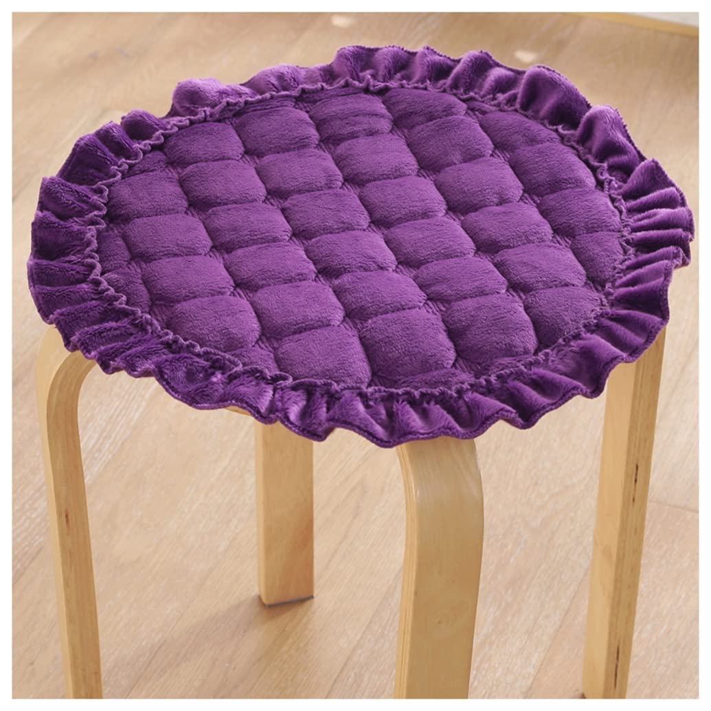 Coussin de chaise de bureau rond 30 cm lavable et antidérapant 2pcs