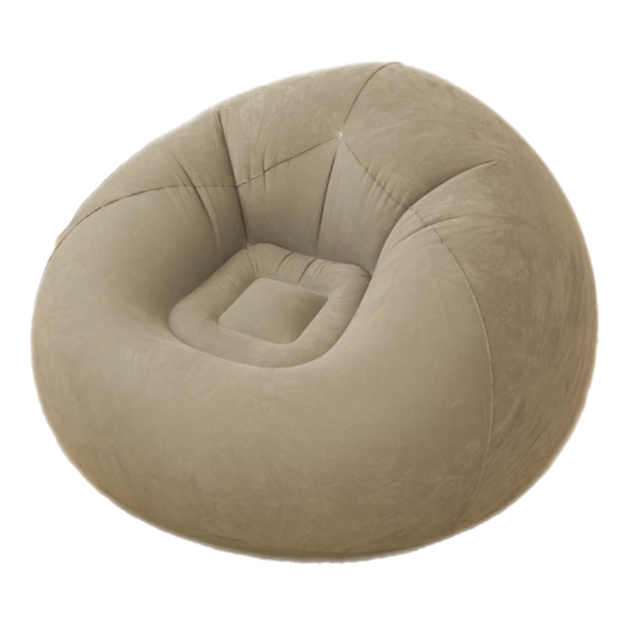 EBoutik - Indoor & Outdoor Style Inflatable Deluxe Lounge Lounger Chair - Soft Plush Fabric Seat For Xmas - Ideal Christmas, Home & Garden, Gaming (Yellow