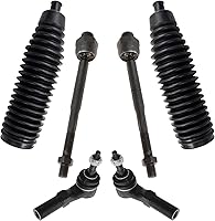 Vista 51 de TRQ Kit de dirección interior y exterior para lado del conductor y del pasajero delantero, con cremallera de dirección y fuelle de piñón compatible