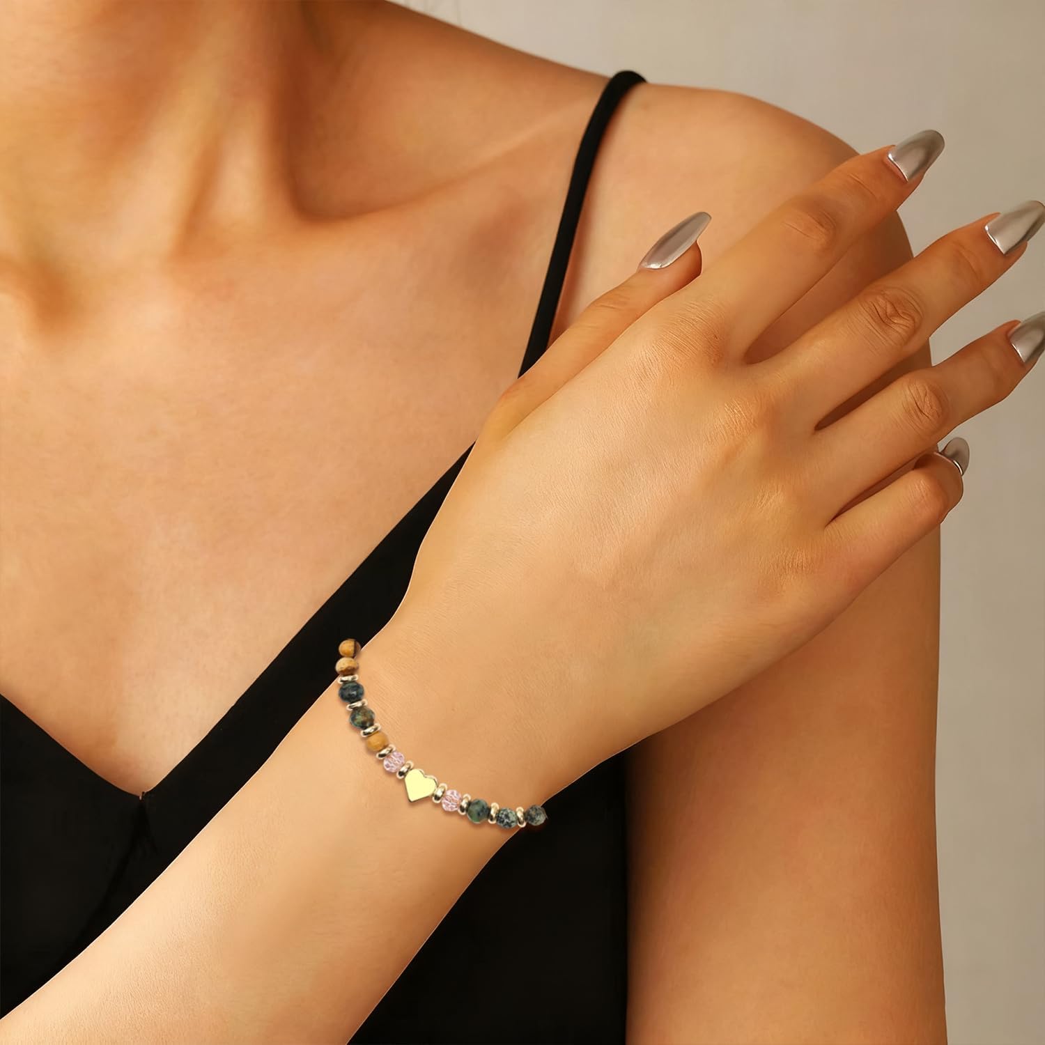 Natural Stone Bracelets Healing Bracelets for Women Get Well Soon Gifts Encouragement Inspirational Gifts for Women Friend Sister Christmas Birthday Present Get Well Present Spiritual Gift - Image 4