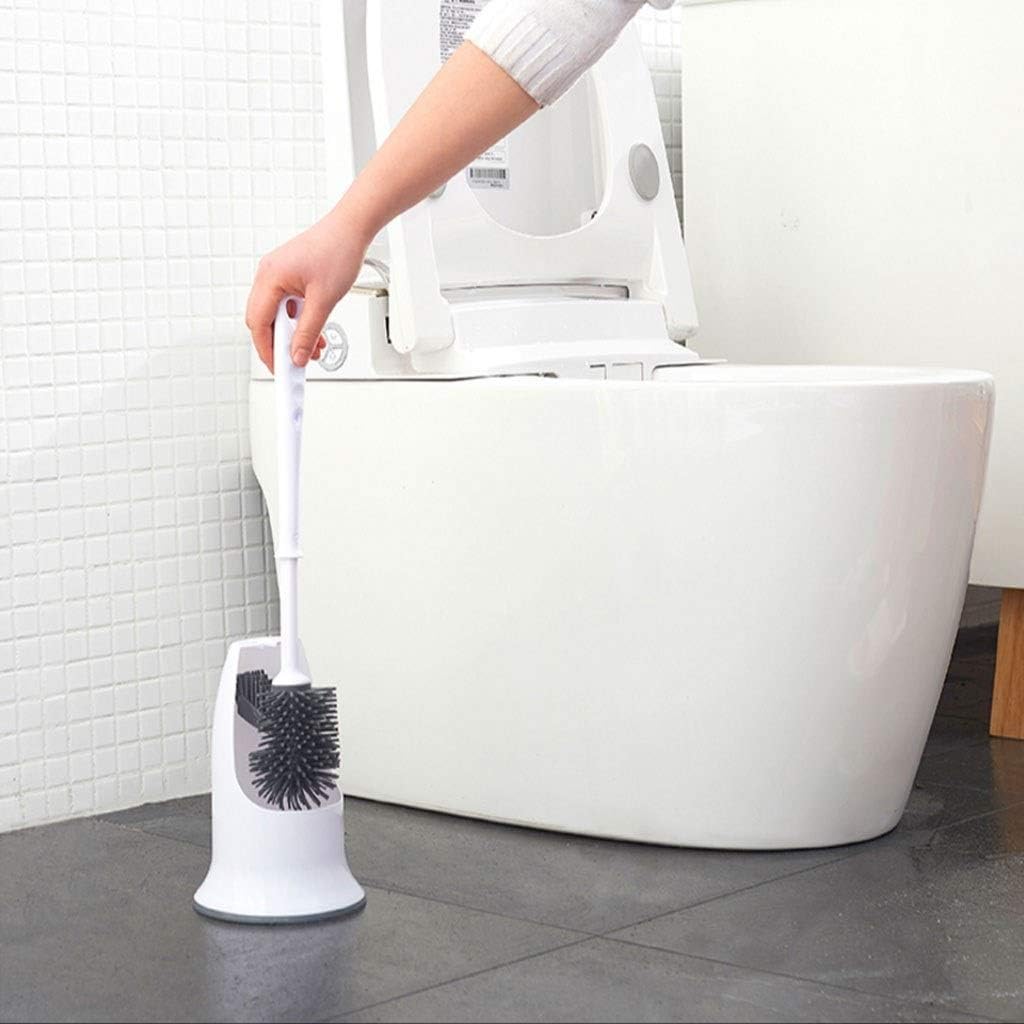 NYKK Toilet Brush and Holder Set Toilet Brush and Bracket Toilet Brush Set Lower Edge Lip Brush and Bathroom Storage Rack Toilet Brushes & Holders